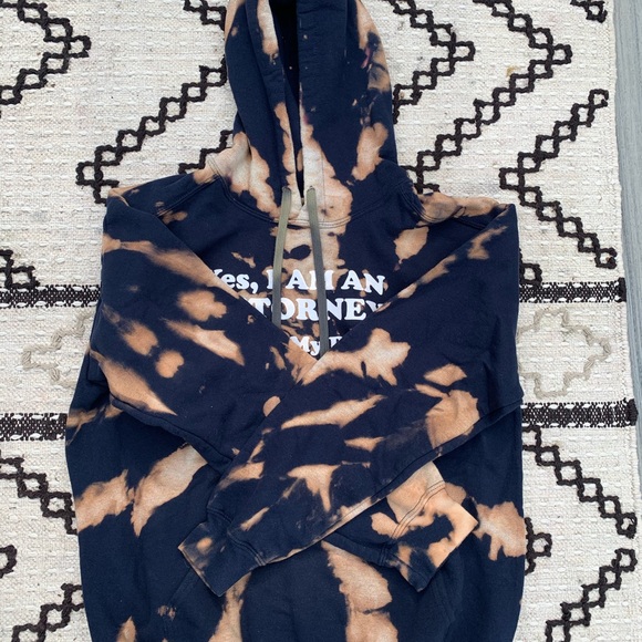NWT Navy Blue tie dye hooded l/s sweatshirt - Picture 2 of 16